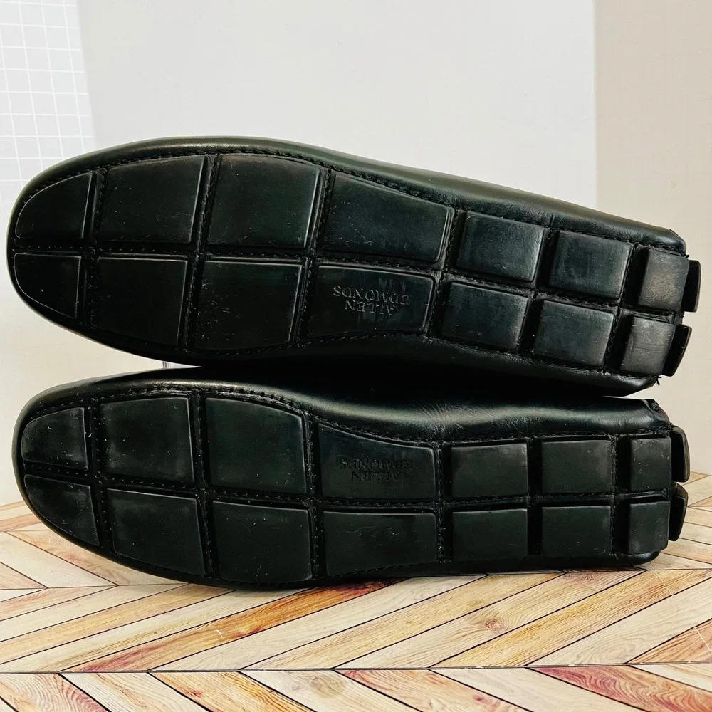 Allen Edmonds Lewis Penny Loafer Mens 9 D Black Leather Driving Mocs Preppy 7770